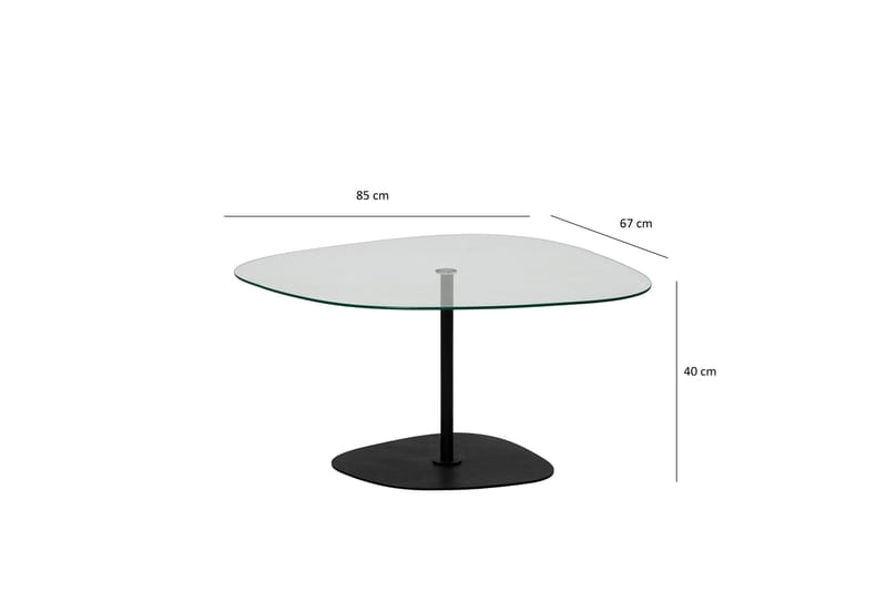 Karamea Sofabord 85 cm - Sort - Møbler - Borde - Sofabord