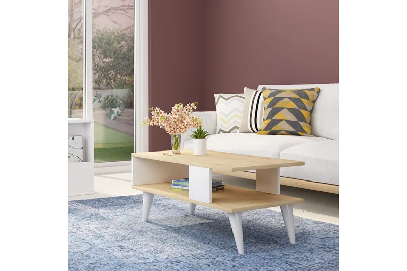 Karosta Sofabord 90x40x90 cm - Hvid - Møbler - Borde - Sofabord