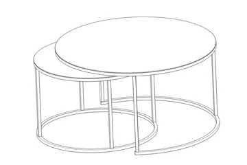 Kashiwa Sofabord 60 cm - Sort - Møbler - Borde - Sofabord