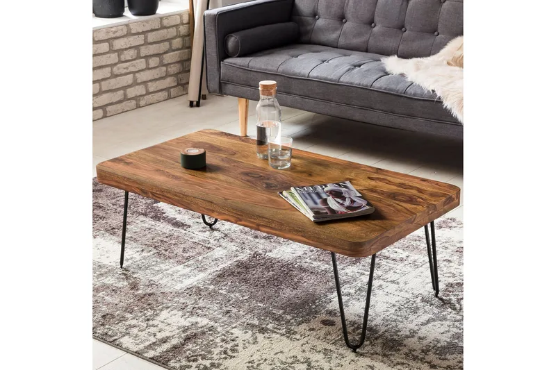 Katsura sofabord 115 cm - Massivt træ/sort - Møbler - Borde - Sofabord