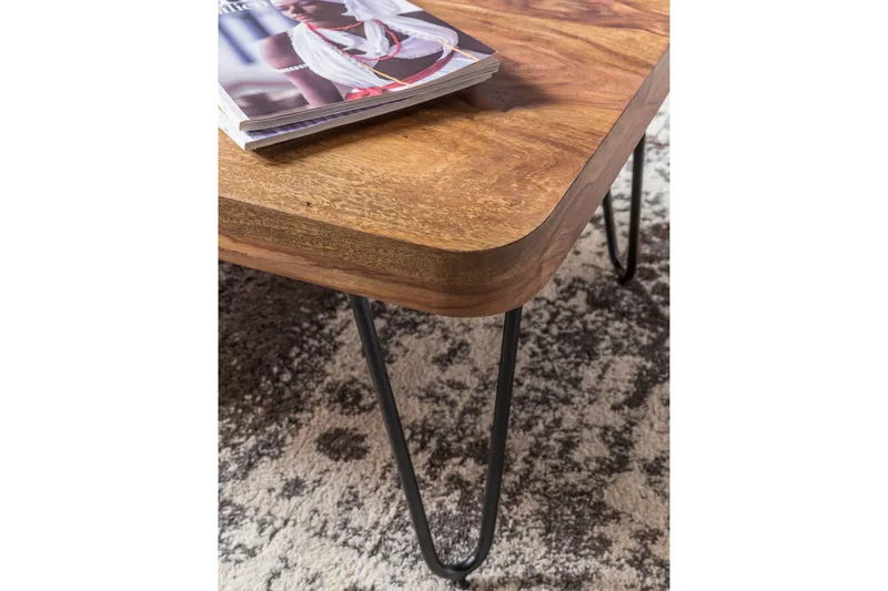 Katsura sofabord 115 cm - Massivt træ/sort - Møbler - Borde - Sofabord
