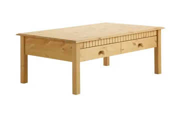 Kersey 110 cm Rektangulært Sofabord med Skuffer i Fyr - Brun - Møbler - Borde - Sofabord