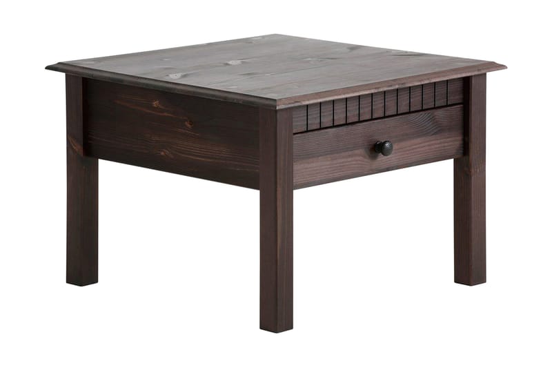 Kersey Sofabord 60 cm med Opbevaring Skuffe, Sort