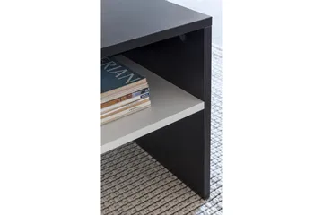 Ketchum Sofabord 90 cm med Opbevaring Hylde - Sort/Hvid - Møbler - Borde - Sofabord