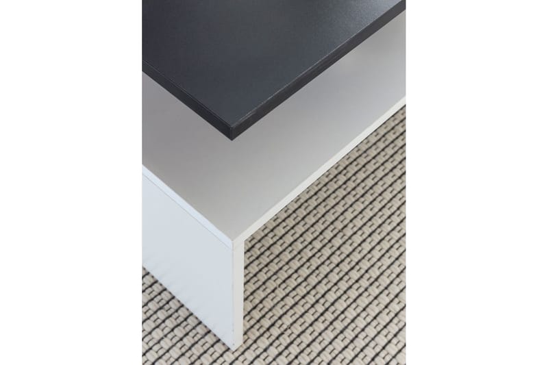 Ketchum Sofabord 90 cm med Opbevaring Hylde - Sort/Hvid - Møbler - Borde - Sofabord