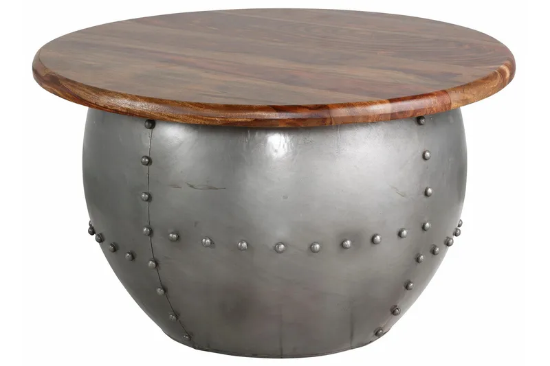 Khalsa Sofabord 75 cm Rundt - Mangotræ/Brun - Møbler - Borde - Sofabord