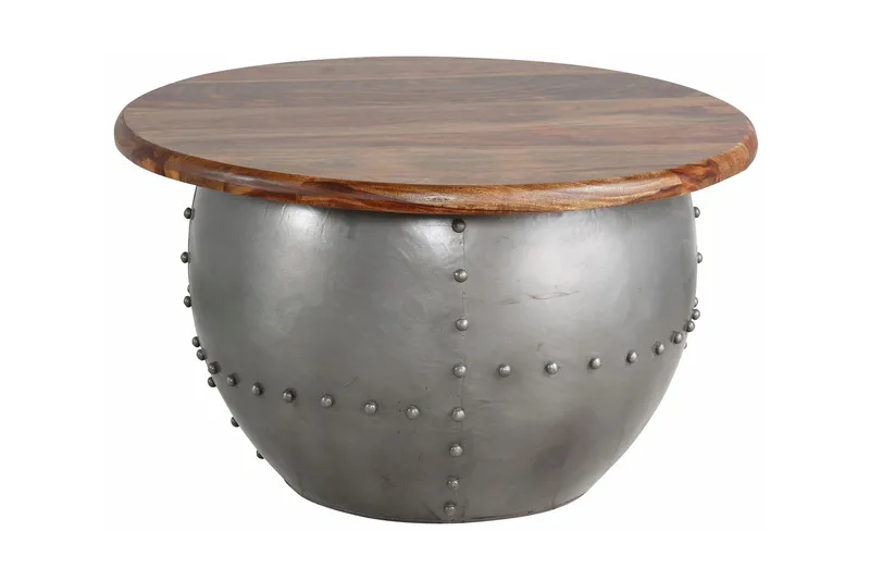 Khalsa Sofabord 75 cm Rundt, Mangotræ/Brun