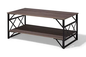 Kindertofte Sofabord 120 cm med Opbevaring Hylde - Brungrå - Møbler - Borde - Sofabord