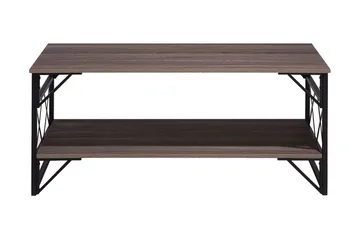 Kindertofte Sofabord 120 cm med Opbevaring Hylde - Brungrå - Møbler - Borde - Sofabord