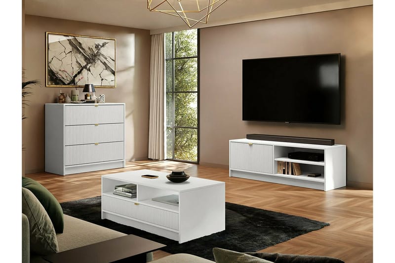 Kintore Sofabord 50 cm - Hvid - Møbler - Borde - Sofabord