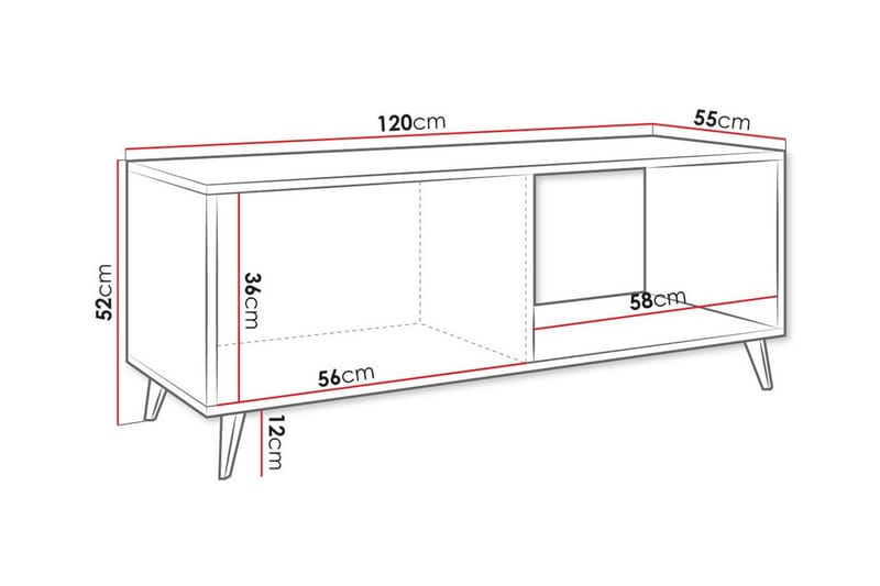 Kintore Sofabord 52 cm - Sort - Møbler - Borde - Sofabord
