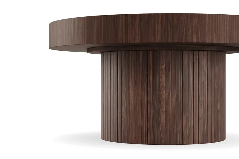 Kopparbo Rundt Sofabord 90 cm - Valnød / Træ / Mørkebrun - Møbler - Borde - Sofabord