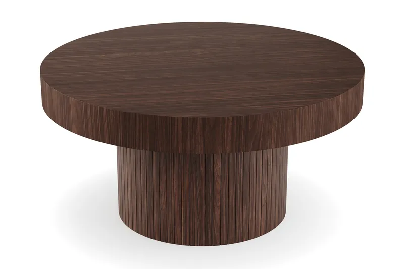 Kopparbo Rundt Sofabord 90 cm - Valnød / Træ / Mørkebrun - Møbler - Borde - Sofabord