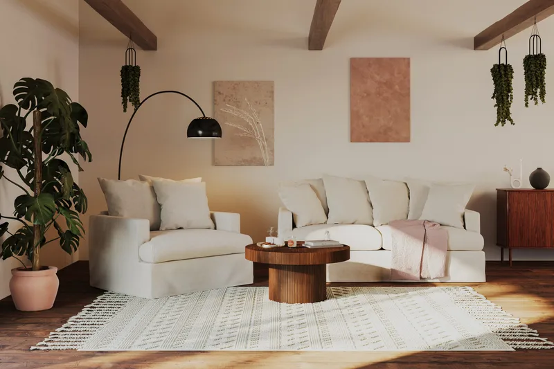 Kopparbo Rundt Sofabord 90 cm - Valnød / Træ / Mørkebrun - Møbler - Borde - Sofabord