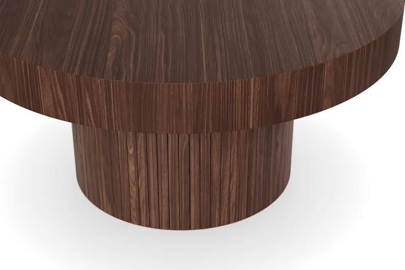 Kopparbo Rundt Sofabord 90 cm - Valnød / Træ / Mørkebrun - Møbler - Borde - Sofabord