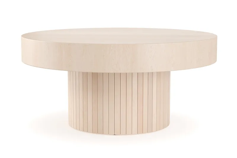 Kopparbo Sofabord 75 cm Rundt Hvidlaseret Eg, Lyst hvidlaseret egetræ
