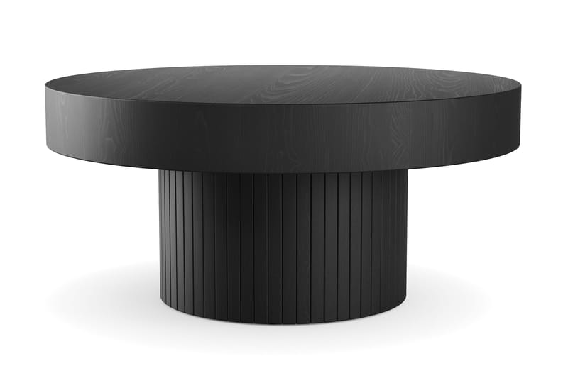 Kopparbo Sofabord 75 cm Rundt Sort, Sort Træ