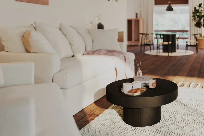 Kopparbo Sofabord 75 cm Rundt Sort - Sort Træ - Møbler - Borde - Sofabord