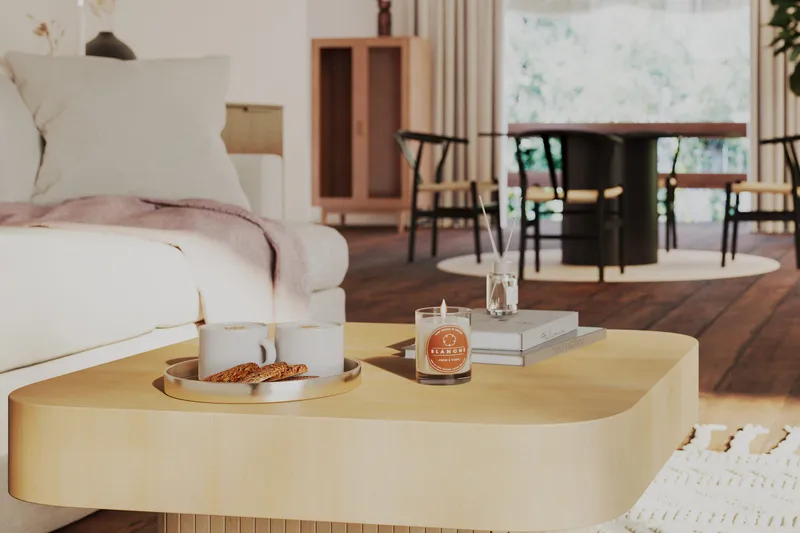 Kopparbo Sofabord 80 cm - Lyst hvidlaseret egetræ - Møbler - Borde - Sofabord