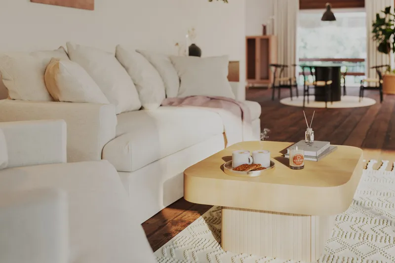 Kopparbo Sofabord 80 cm - Lyst hvidlaseret egetræ - Møbler - Borde - Sofabord