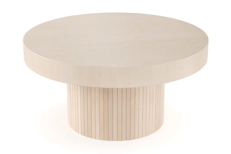 Kopparbo Sofabord 90 cm Rundt Hvidlaseret Eg - Hvidbejdset eg - Møbler - Borde - Sofabord