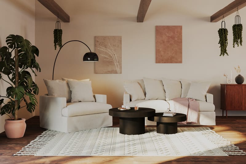 Kopparbo Sofabord 90 cm Rundt Sort - Sort Træ - Møbler - Borde - Sofabord