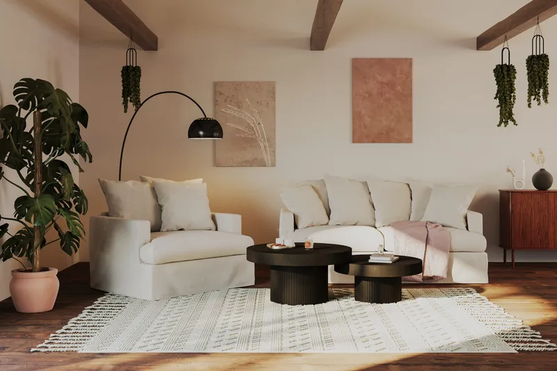 Kopparbo Sofabord 90 cm Rundt Sort - Sort Træ - Møbler - Borde - Sofabord