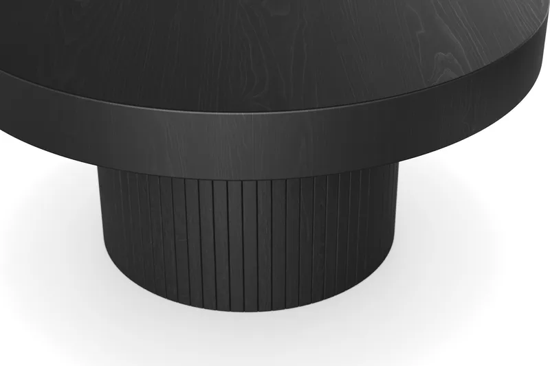 Kopparbo Sofabord 90 cm Rundt Sort - Sortbejdset eg - Møbler - Borde - Sofabord