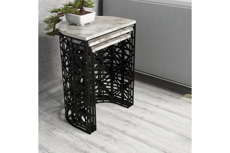 Koraleigh Indskudsbord 46 cm - Hvid - Møbler - Borde - Sofabord