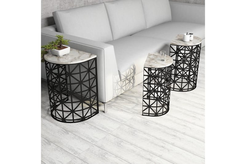 Koraleigh Indskudsbord 46 cm - Hvid - Møbler - Borde - Sofabord