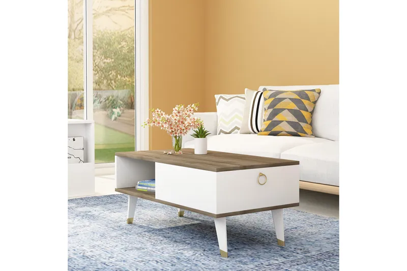 Koruco Sofabord 90x42,4x90 cm - Brun - Møbler - Borde - Sofabord