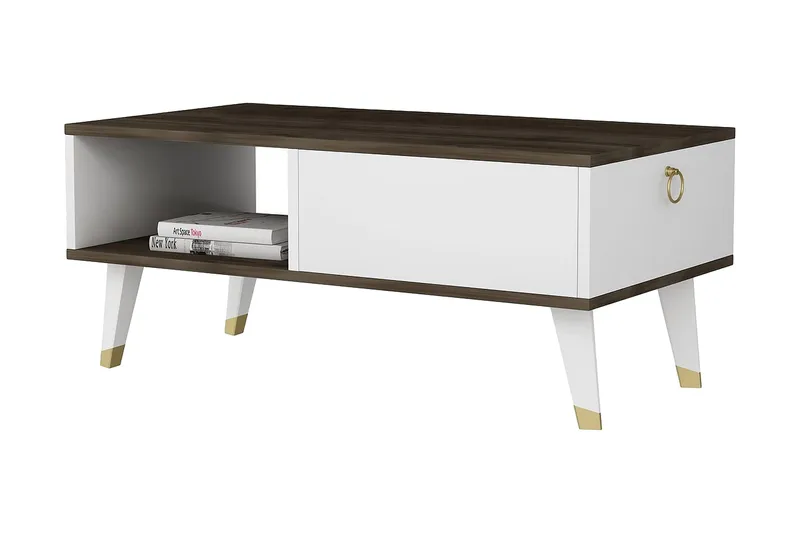 Koruco Sofabord 90x42,4x90 cm, Brun