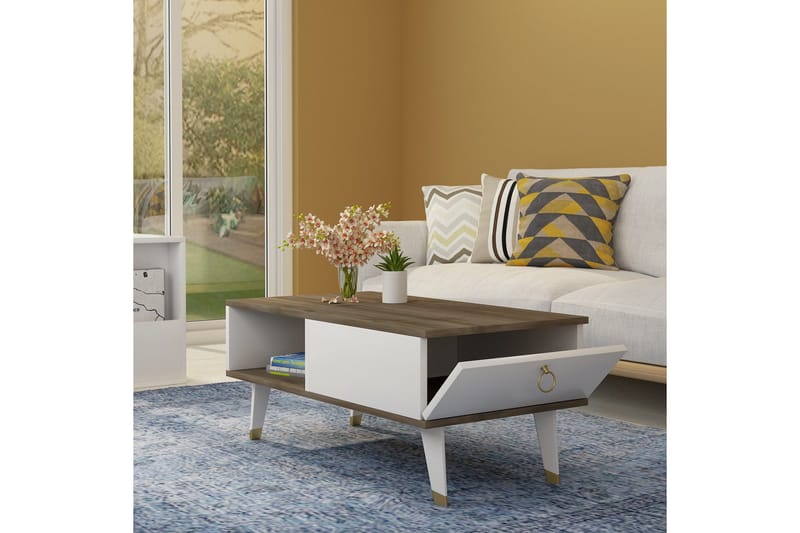 Koruco Sofabord 90x42,4x90 cm - Brun - Møbler - Borde - Sofabord