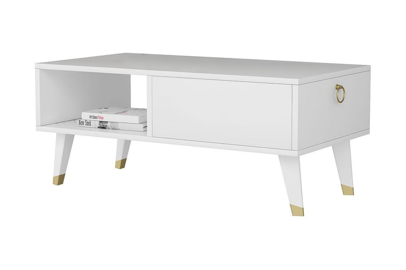 Koruco Sofabord 90x42,4x90 cm - Hvid - Møbler - Borde - Sofabord