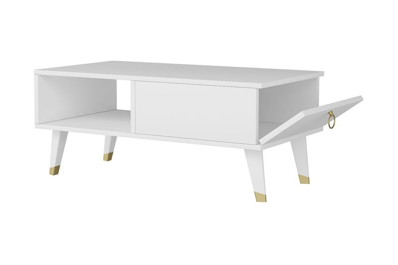 Koruco Sofabord 90x42,4x90 cm - Hvid - Møbler - Borde - Sofabord
