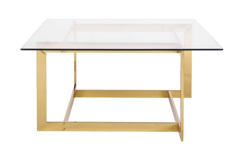 Krystal sofabord 80 cm - Guld - Sofabord