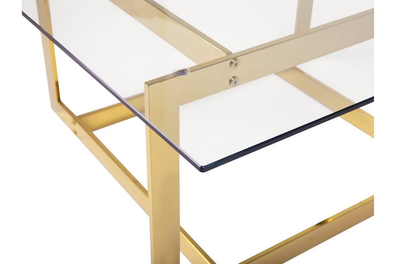 Krystal sofabord 80 cm - Guld - Møbler - Borde - Sofabord