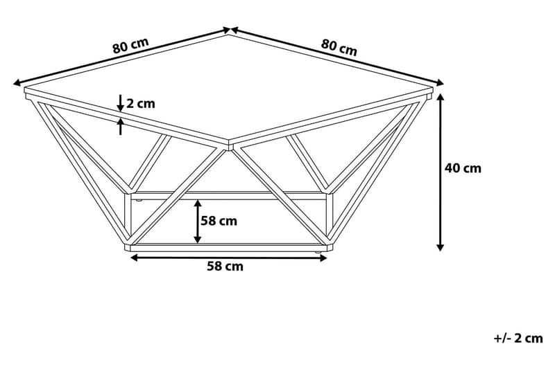Kubsch sofabord marmor mønster - Sort - Møbler - Borde - Sofabord