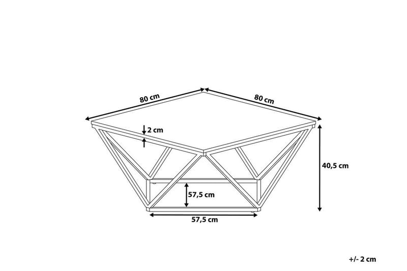 Kubsch sofabord sort marmor mønster - Sort - Møbler - Borde - Sofabord