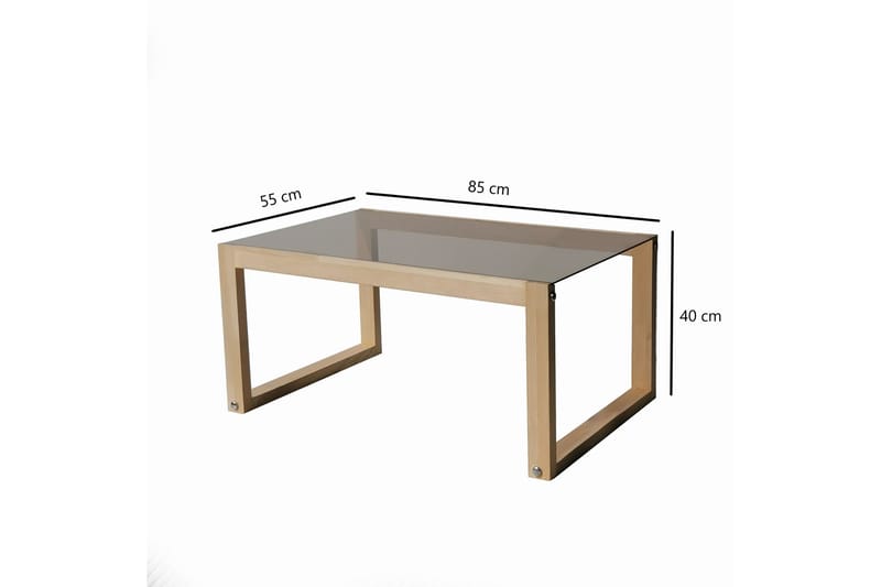 Kuselov Sofabord 85 cm - Lys natur - Møbler - Borde - Sofabord