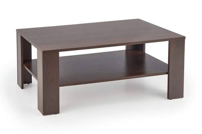 Kwadro Sofabord 110 cm med Opbevaring Hylde - Brun - Møbler - Borde - Sofabord