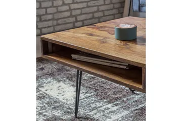 Langner sofabord 117 cm med opbevaring 2 skuffer + hylder - Møbler - Borde - Sofabord - Sofabord med opbevaring