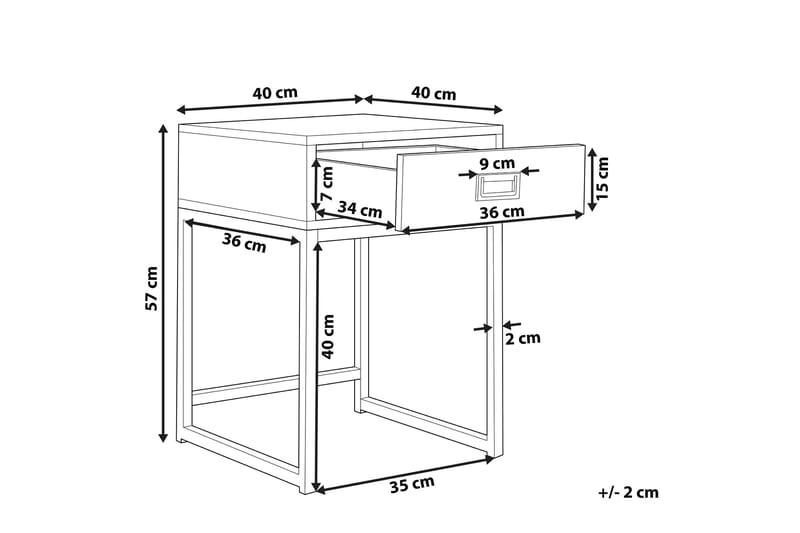Largona Sofabord 40 cm - Sort - Møbler - Borde - Sofabord