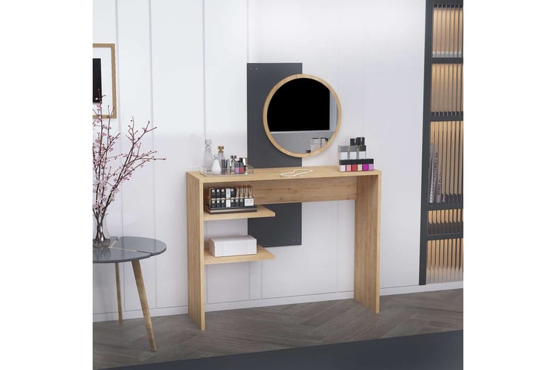 Laxman Toiletbord 96 cm - Blå/Antracit - Møbler - Borde - Sminkebord & konsolbord - Makeup bord med spejl