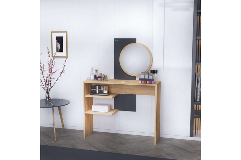 Laxman Toiletbord 96 cm - Blå/Antracit - Møbler - Borde - Sminkebord & konsolbord - Makeup bord med spejl