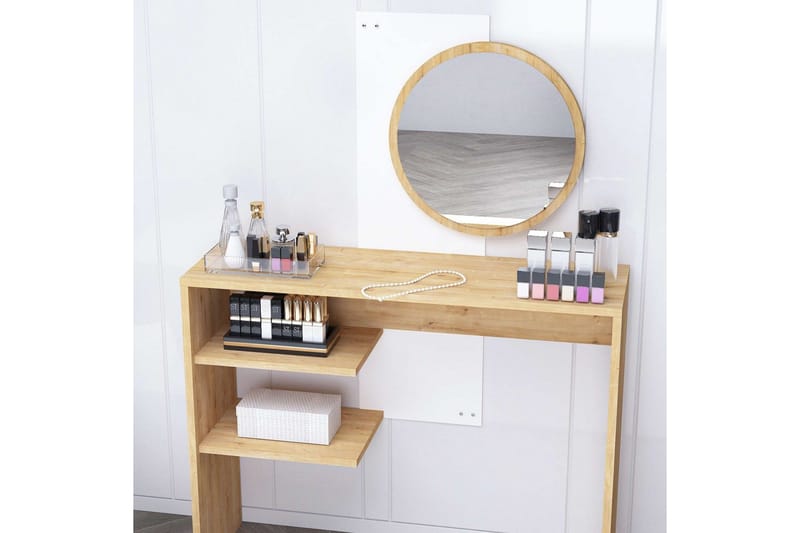 Laxman Toiletbord 96 cm - Blå/Hvid - Møbler - Borde - Sminkebord & konsolbord - Makeup bord med spejl