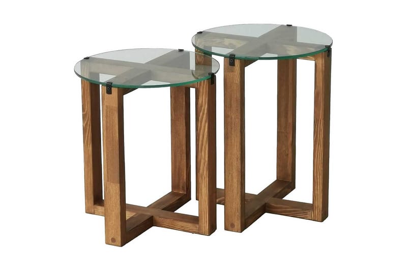 Liepene Indskudsbord 50x40x50 cm Rundt - Brun - Møbler - Borde - Sofabord