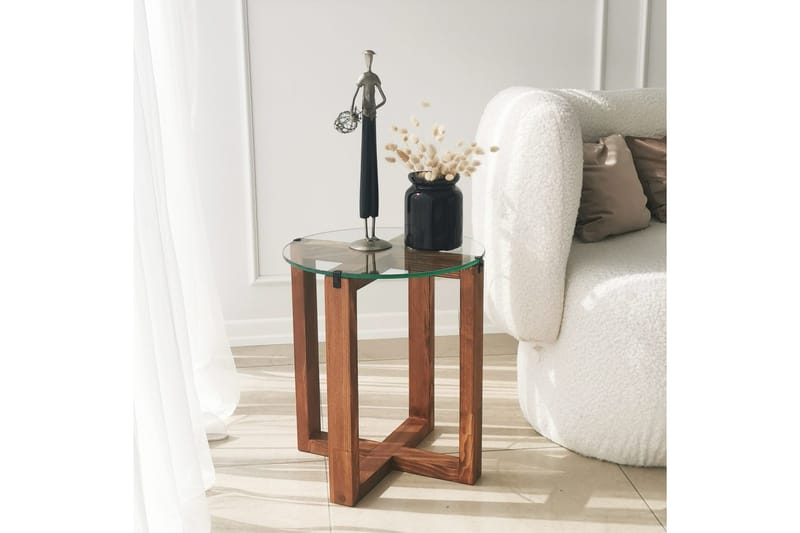 Liepene Indskudsbord 50x40x50 cm Rundt - Brun - Møbler - Borde - Sofabord