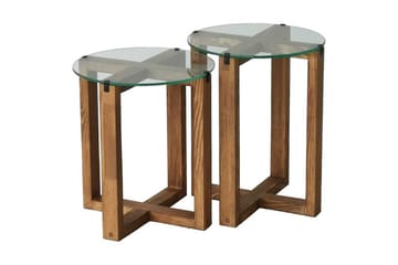 Liepene Indskudsbord 50x40x50 cm Rundt - Brun - Møbler - Borde - Sofabord