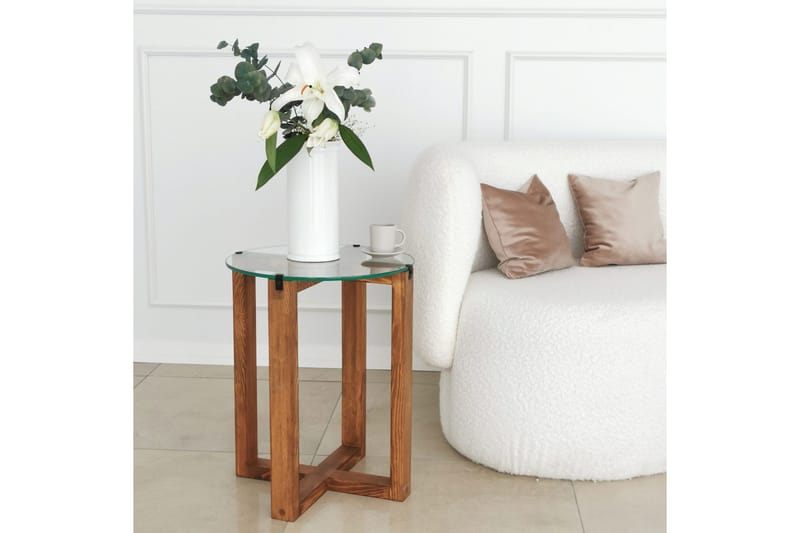 Liepene Indskudsbord 50x40x50 cm Rundt - Brun - Møbler - Borde - Sofabord